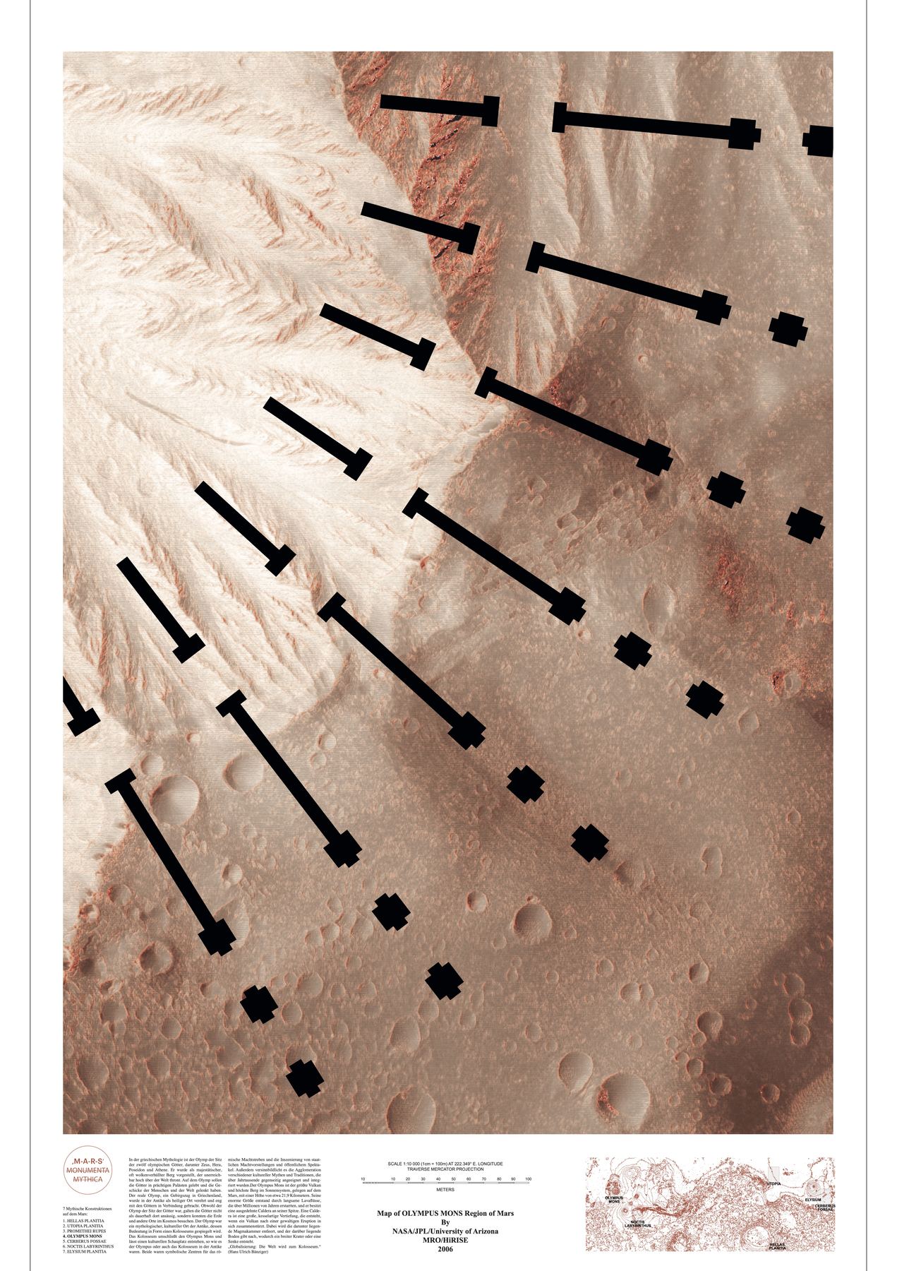 Olympus Mons, Grundriss 1:10.000
