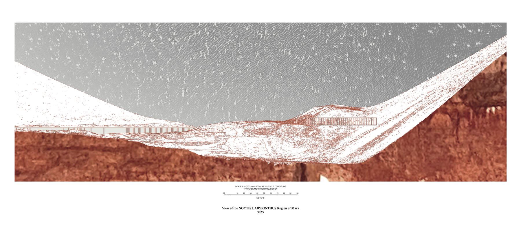Noctis Labyrinthus, Ansicht