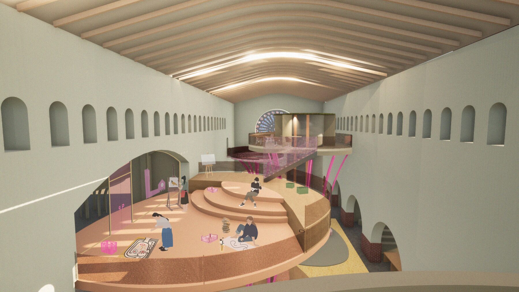 Atelier auf der terrassierten Ebene